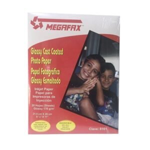 Papel fotográfico para impresoras de inyección 21.5cm x 28cm