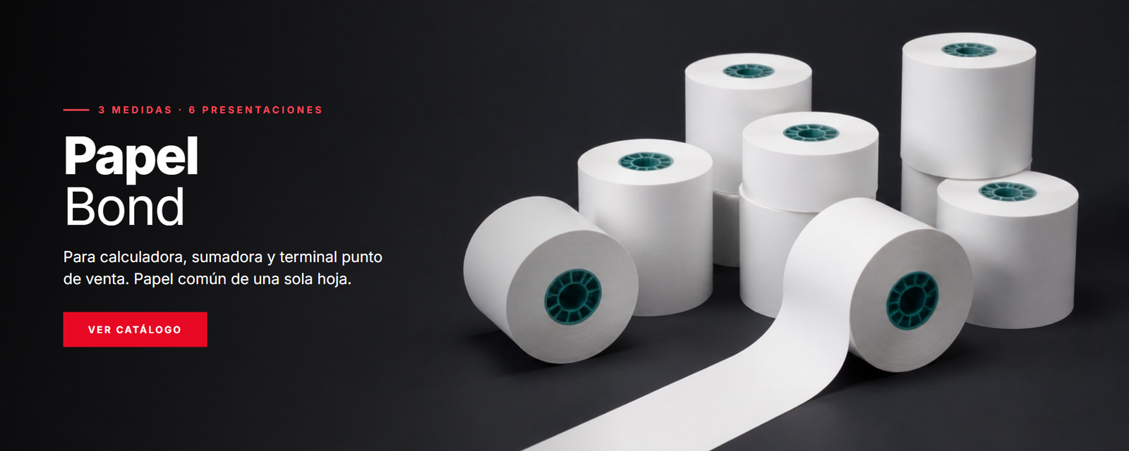 Rollos de papel bond Megafax para calculadora y sumadora